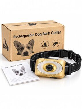 2-Pack Rechargeable Dog Bark Training Collar Beep Vibration